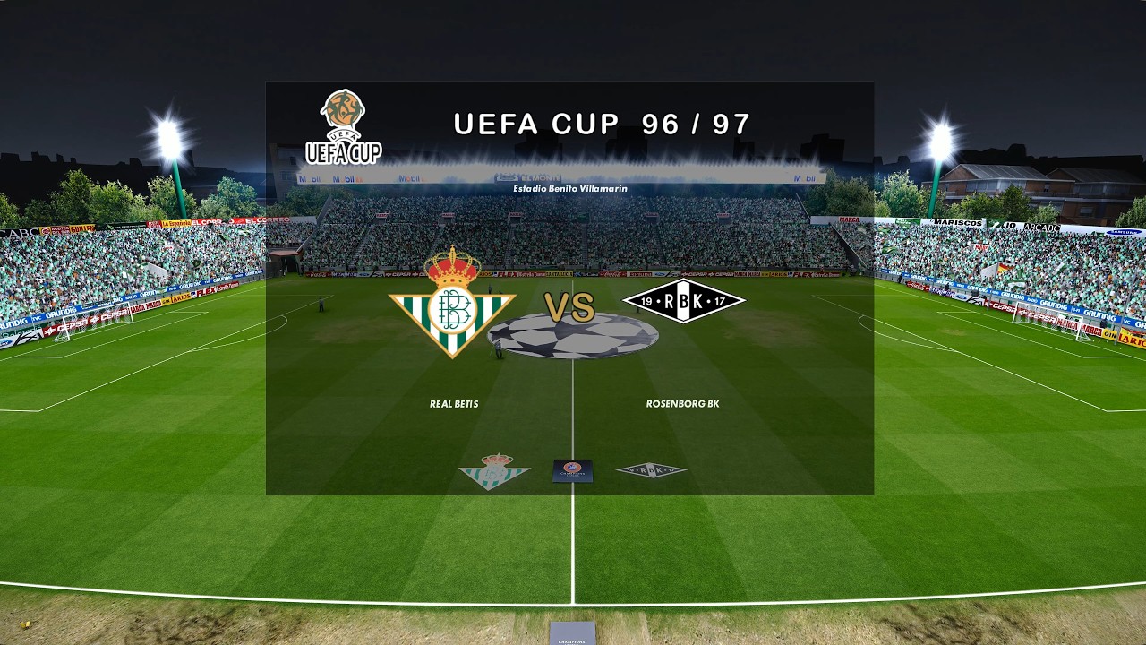 Copa de la UEFA 96/97 | Real Betis Balompié 🇪🇸 vs Rosenborg BK 🇳🇴 | PES 2021 [4K] Simulación