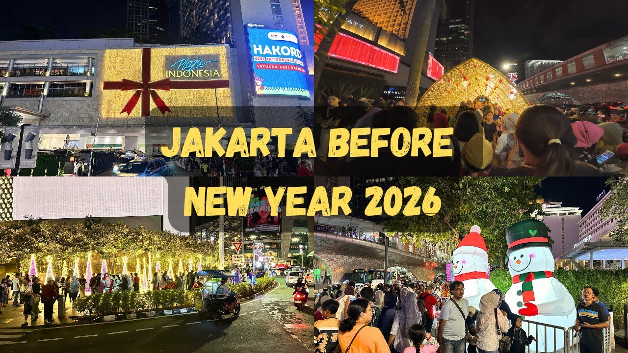 City in Motion: Jakarta Welcomes 2026 آماده گی ها برای سال نو جاکارتا 🌃🎇🎆