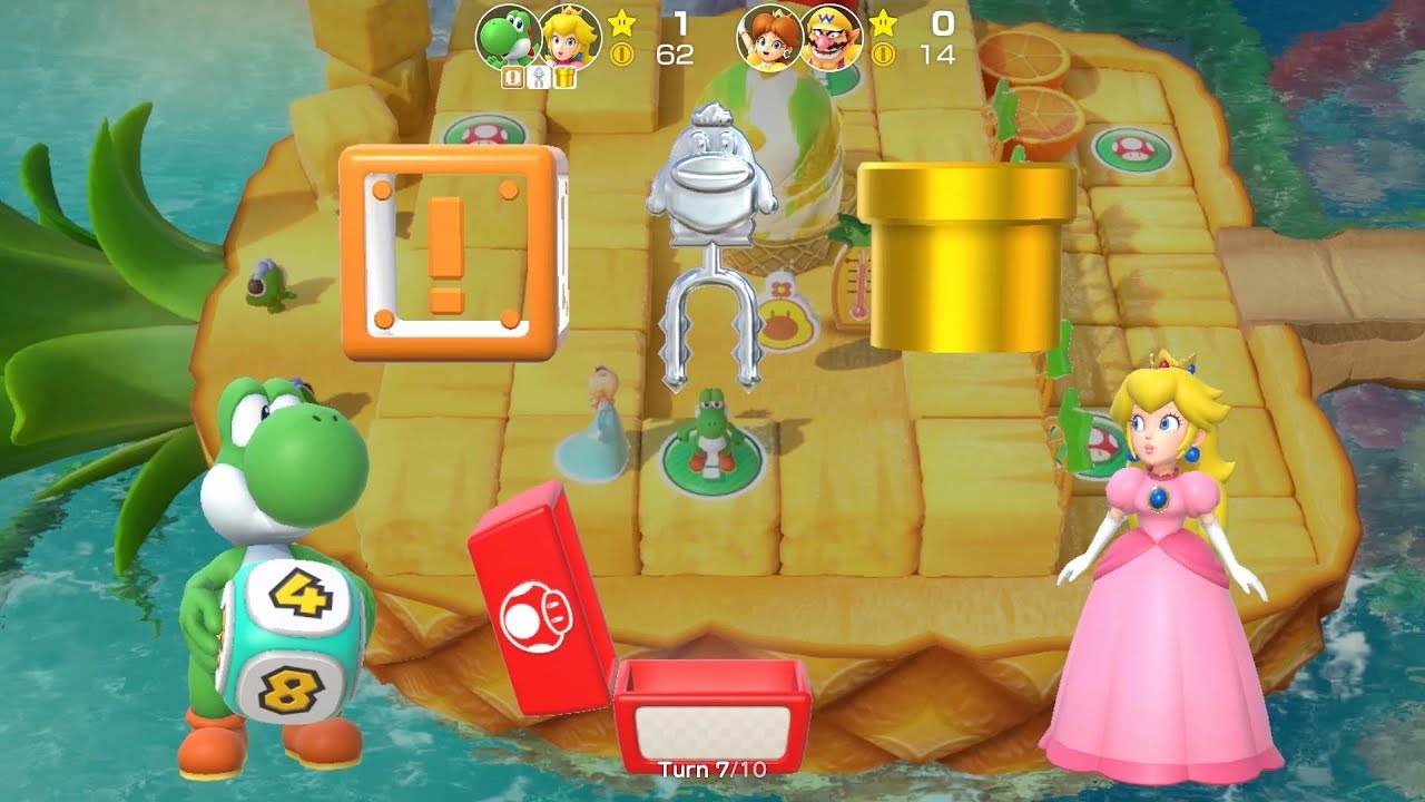 Super Mario Party Partner Party #531 Watermelon Walkabout Yoshi & Peach vs Daisy & Wario