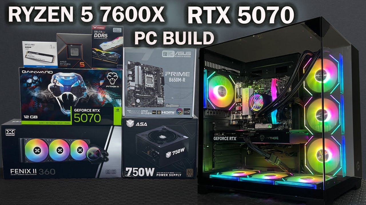 Amd Ryzen 5 7600x Rtx 5070 Gaming Pc Build