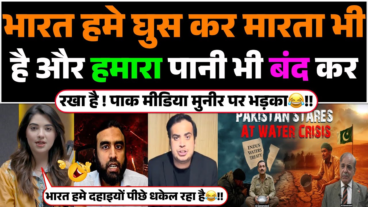 Bharat hame ghus kar marta bhi hai aur hamara pani bhi band kar rakha hai! Pak media bhadka😂!!