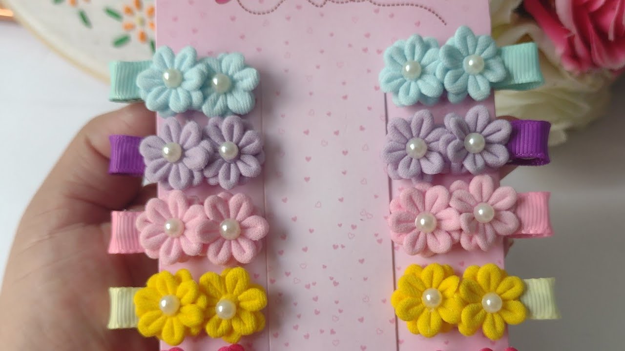 Como fazer Kit de Hair Clip com flor prensada #tutorials #diy #flowers #como #ribbonbow