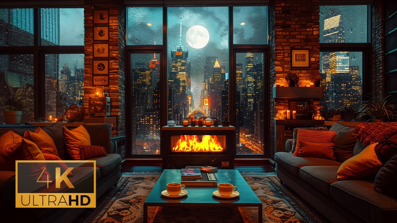 SPRING JAZZ🎷| NEW YORK🗽| Living Room☔| For Sleep and Study☕