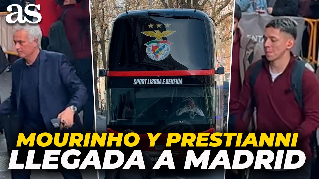 LO QUE NO SE VIO de la llegada de MOURINHO y PRESTIANNI a MADRID | REAL MADRID - BENFICA CHAMPIONS