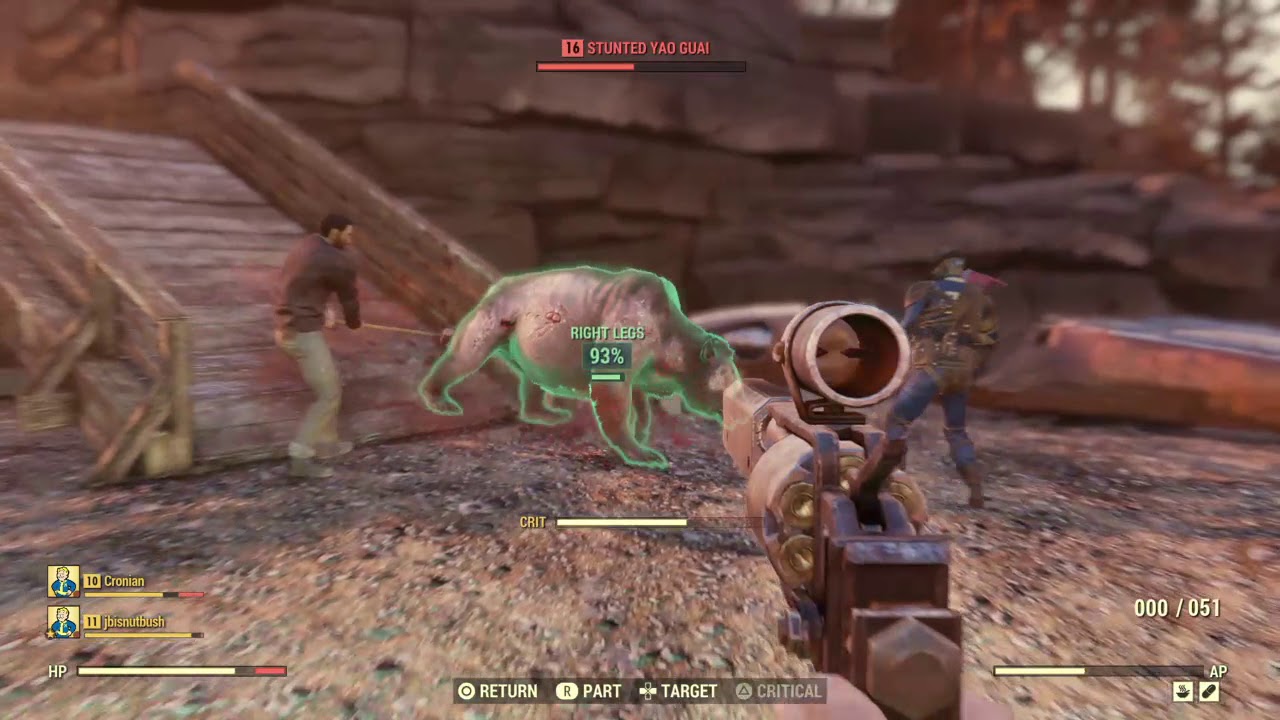 3 Guys  vs 1 Yao Guai ( Fallout 76 )