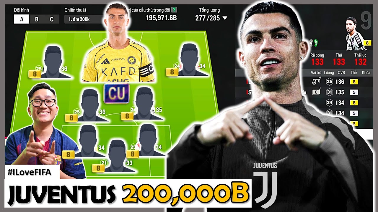 I Love Spending 200,000 to Build the Most Powerful Juventus Team in Its Price Range with Ronaldo ...
