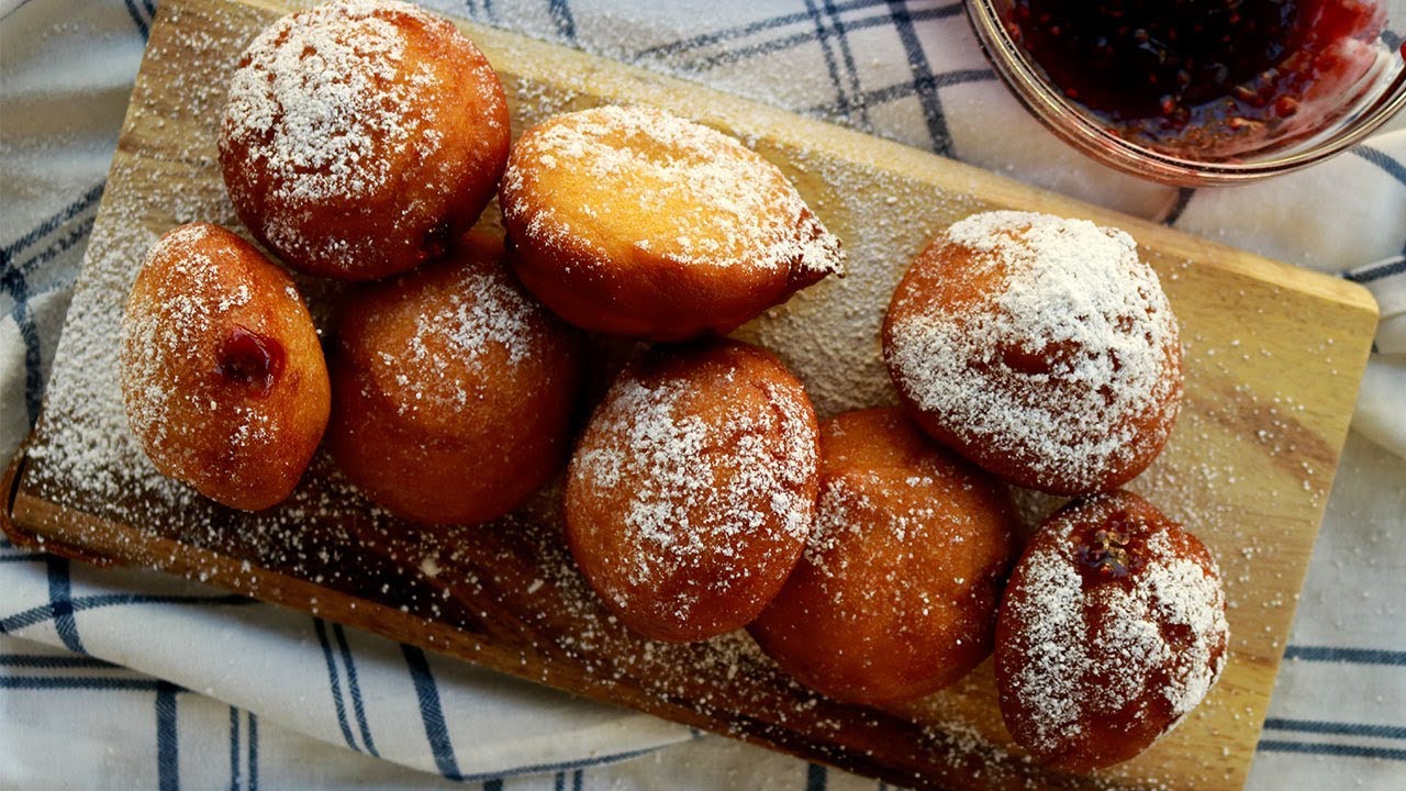 Gluten-Free Sufganiyot (Jelly Donuts) - Chanukah Recipes -  It's Raining Flour Episode 152