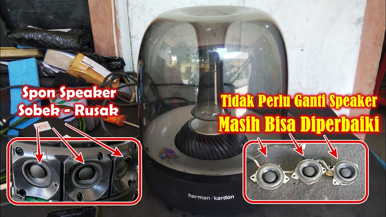 Servis Harman Kardon Aura Studio Rusak Suara Sember atau Ngeprek
