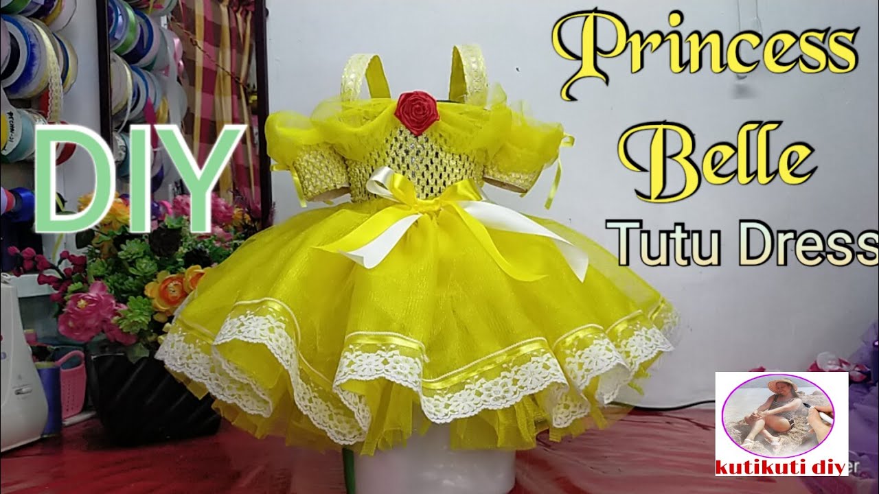 How to make a Tutu Dress|| Princess Belle Tutu Dress DIY