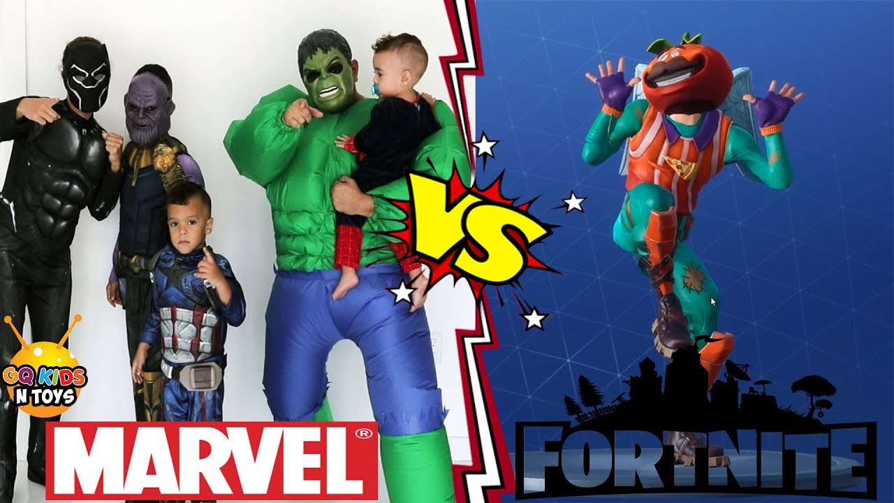 GQ kids - Marvel VS Fortnite Fun Dance Battle Who Wins??