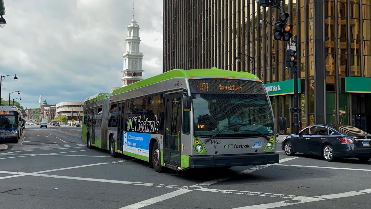 CTTransit & CTFastrak: AM & PM Rush Hour Bus Action @ Downtown Hartford & Sigourney Street