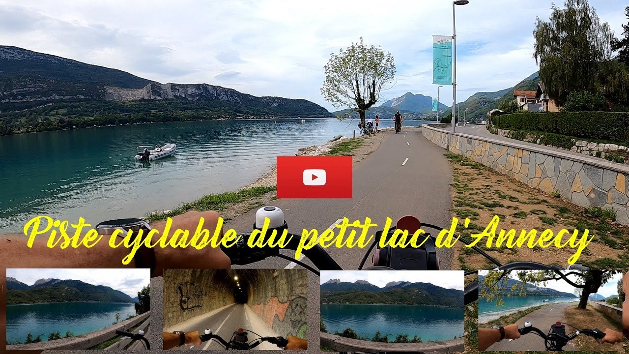 Les voies vertes, les magnifiques pistes cyclables autour du Lac d'Annecy.  Le petit lac.