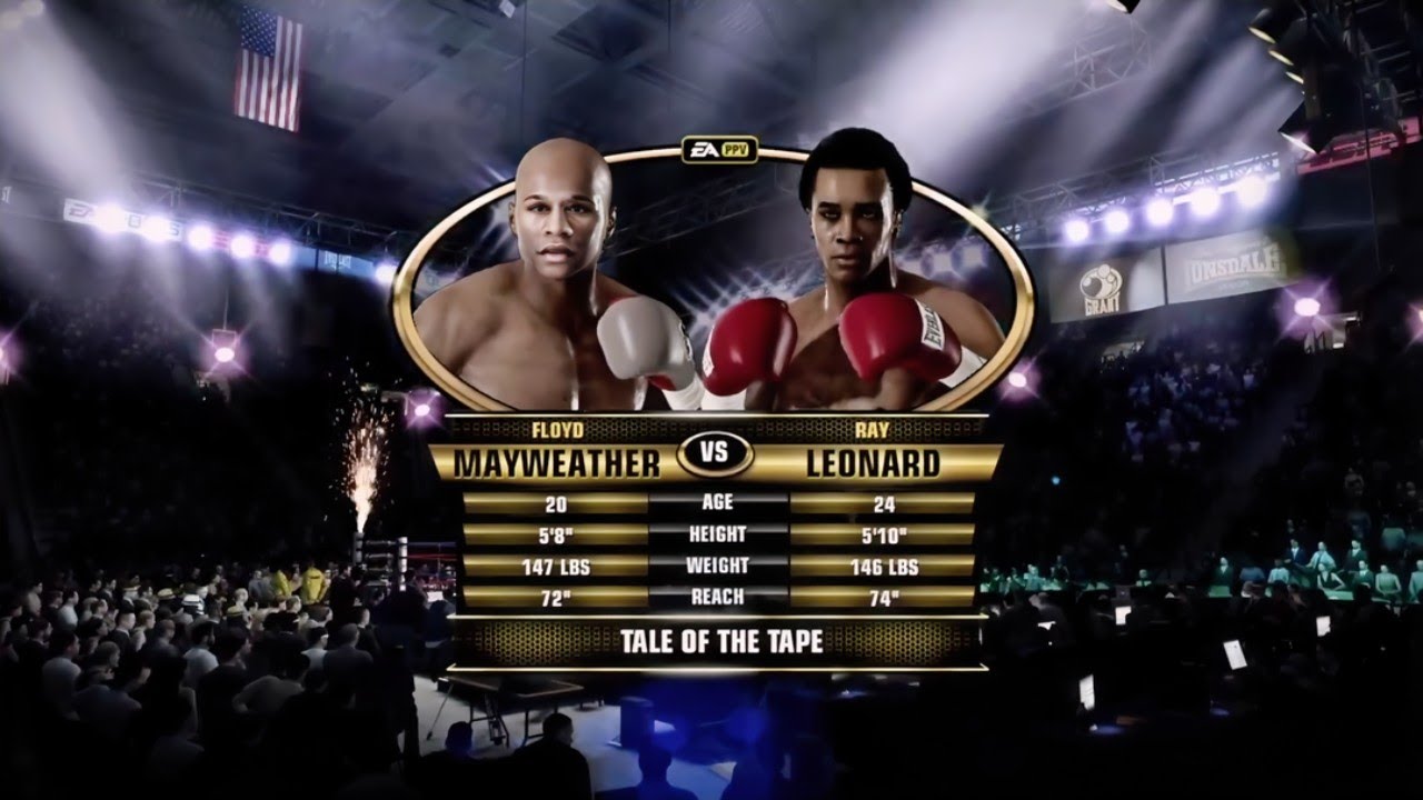 FLOYD MAYWEATHER V SUGAR RAY LEONARD: Fantasy Boxing Simulated