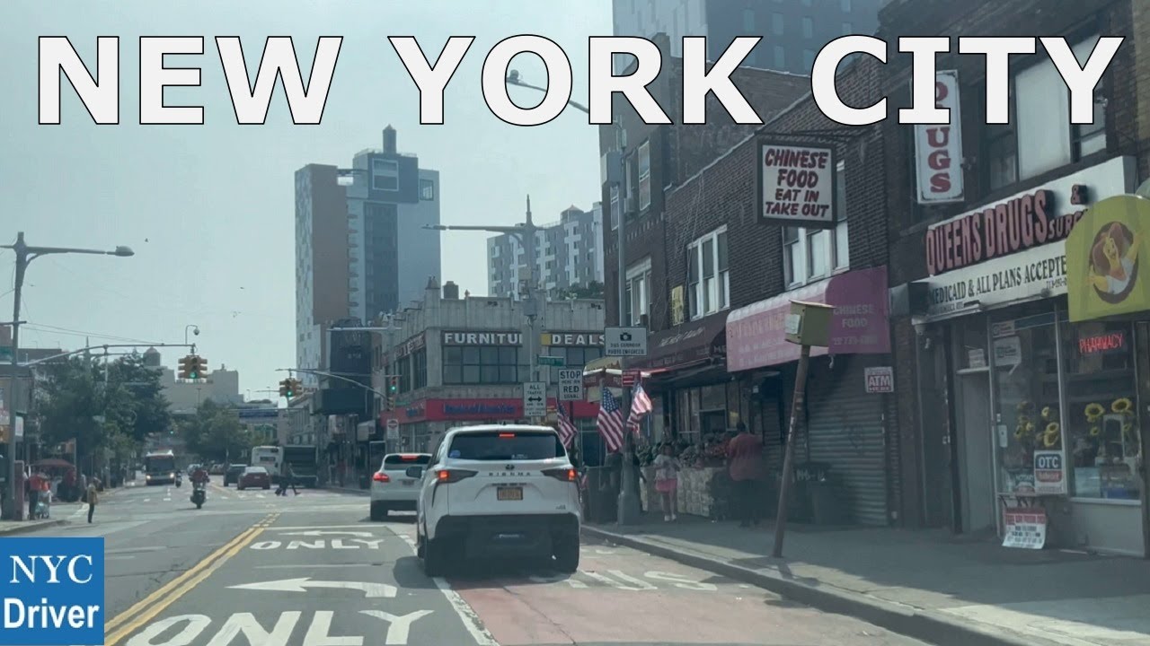 New York City | 4K Driving in Jamaica Avenue, Brooklyn & Queens, NYC