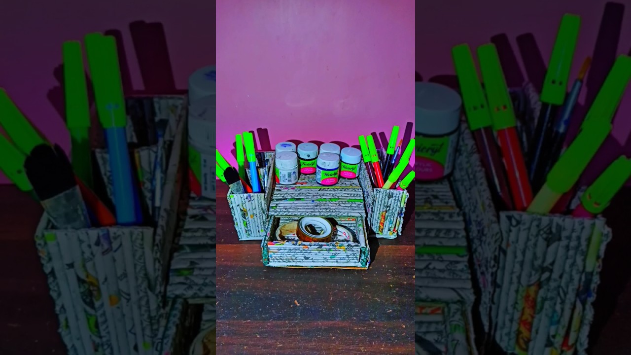 newspaper organizer , waste to best #diy #newspaper #craft #yt #youtubeshorts #youtubefamily