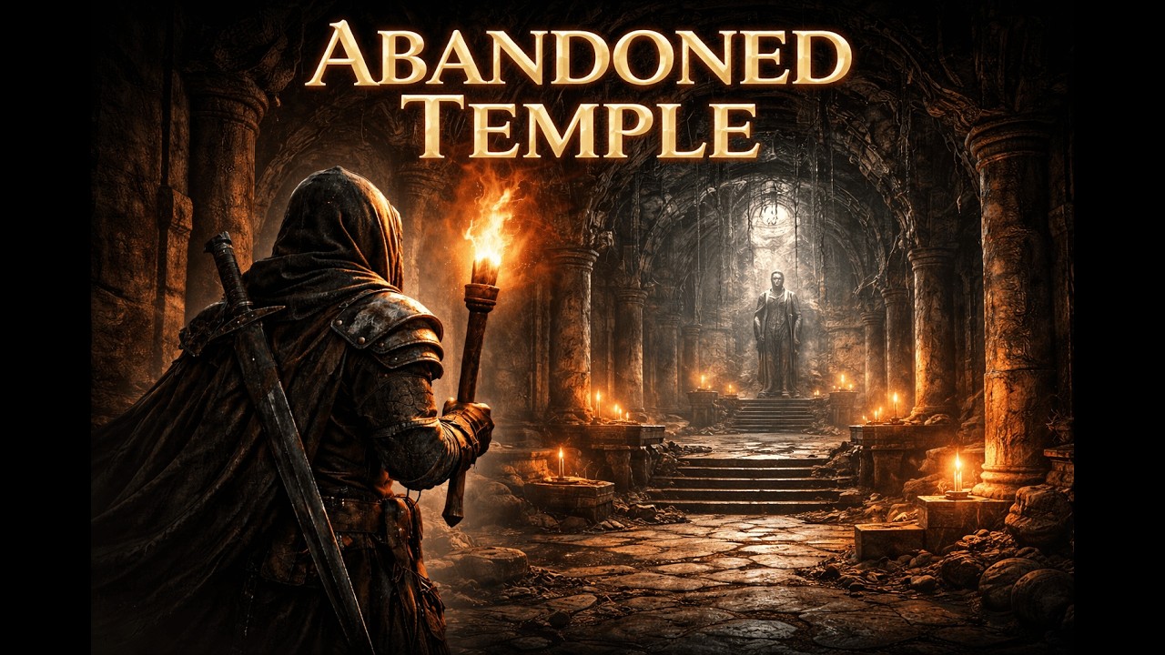 Abandoned Temple 🕯️ | Dark Fantasy D&D Ambient for Exploration & Roleplay