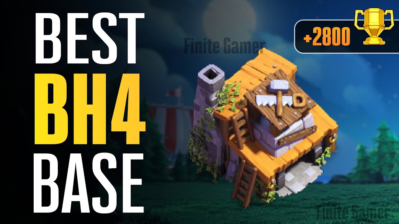 Best Builder Hall 4 Base Link 2023 | Coc BH4 Trophy Base Layout - Clash Of Clans