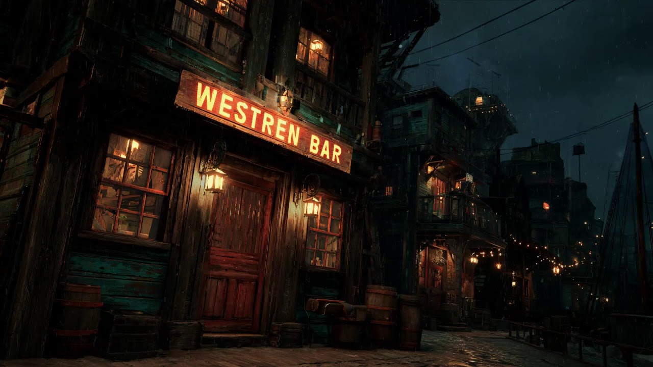 Last Light Of The Western Bar • Rainy Night Lofi