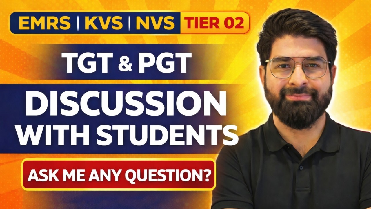 EMRS KVS NVS TIER 2 | TGT PGT Discussion With Students | Ask Me Any Question | Exam Strategy
