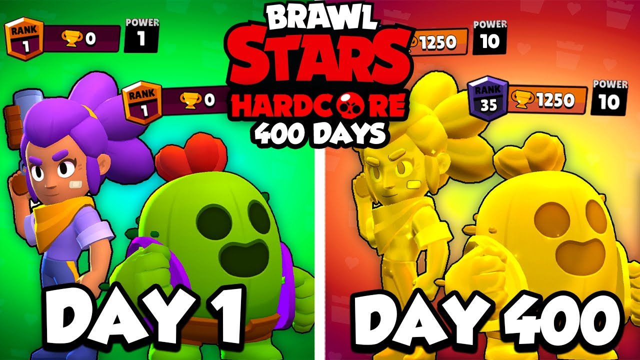We Survived 400 Days in HARDCORE Brawl Stars..