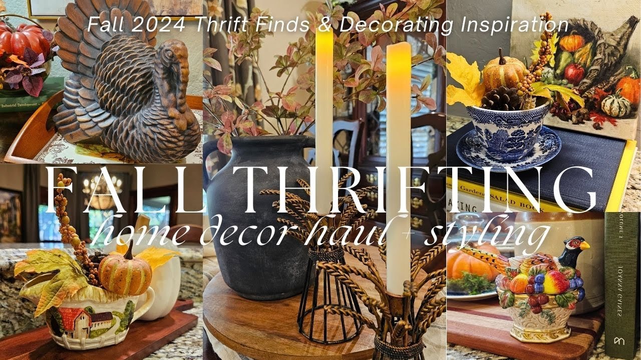 THRIFTING FOR FALL HOME D&Eacute;COR 2024 | Fall Thrift Haul + Decorating & Ideas