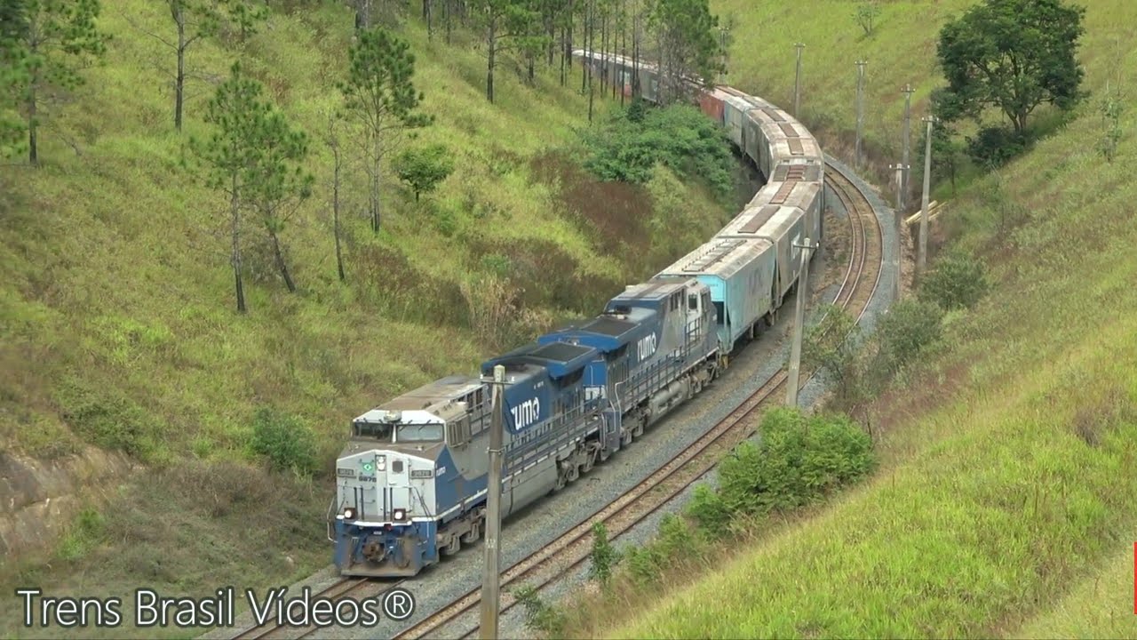 🇧🇷TREM da RUMO RETORNANDO do PORTO com FERTILIZANTES e ADUBOS | DESTINO - RIO VERDE, GO | 123 VAGÕES