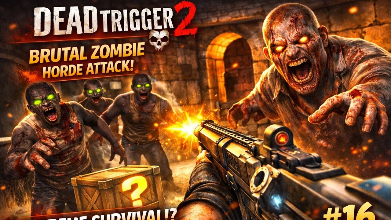 Dead Trigger 2 Gameplay #16 💀 | Brutal Zombie Horde Attack! Can I Survive?! 😱