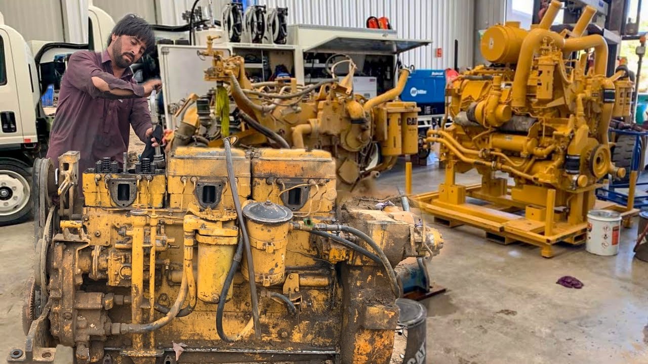 How Mechanic Change Komatsu D65 A Dozer Engine Bad Piston Rings Without Disassemble Complete Engine