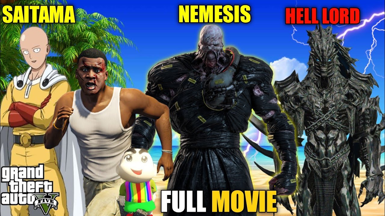 HELL LORD AND NEMESIS ATTACK HIS BIGGEST ENEMY SAITAMA WITH EVIL FRANKLIN IN GTA 5 | GOKU NARUTO