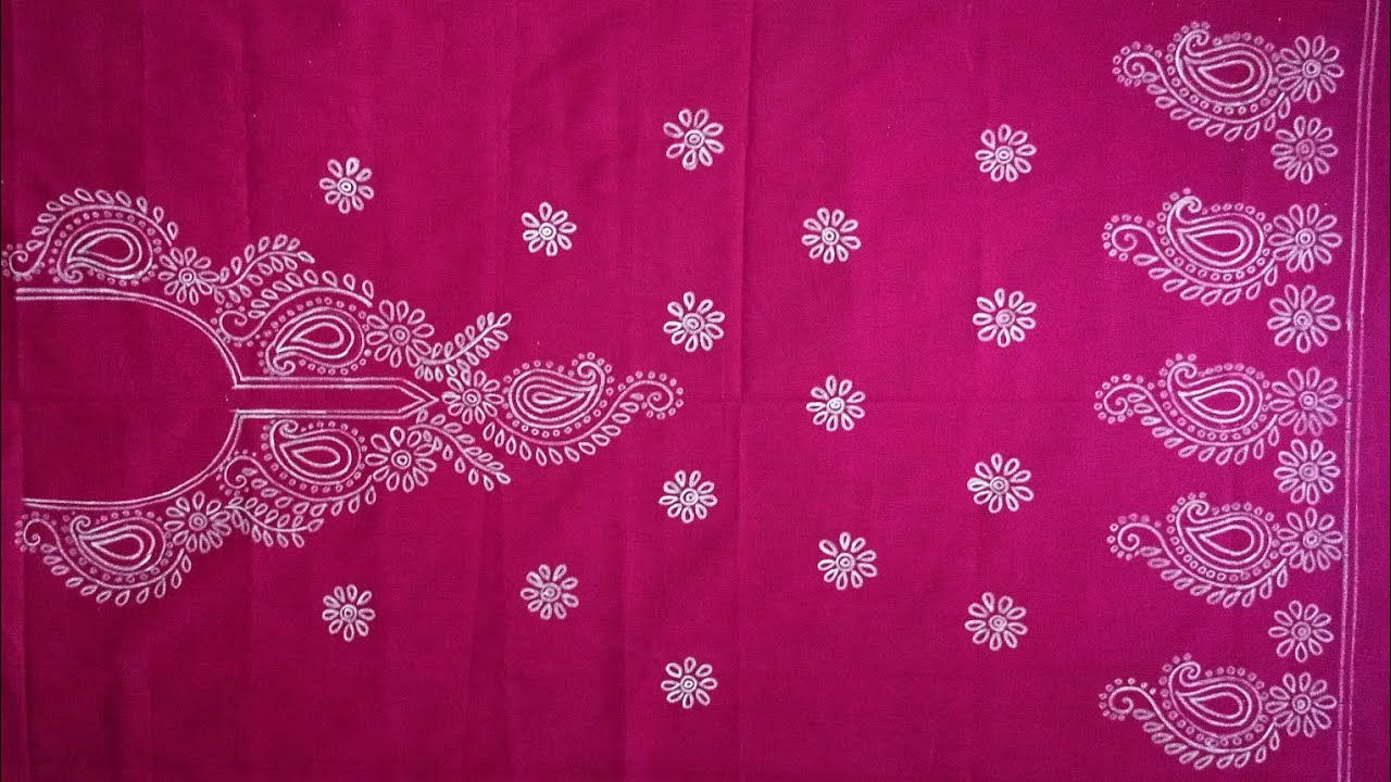 ড্রয়িং সহ হাতের কাজের জামার ডিজাইন, Hand embroidery Dress Design With Drawings || Design Drawing