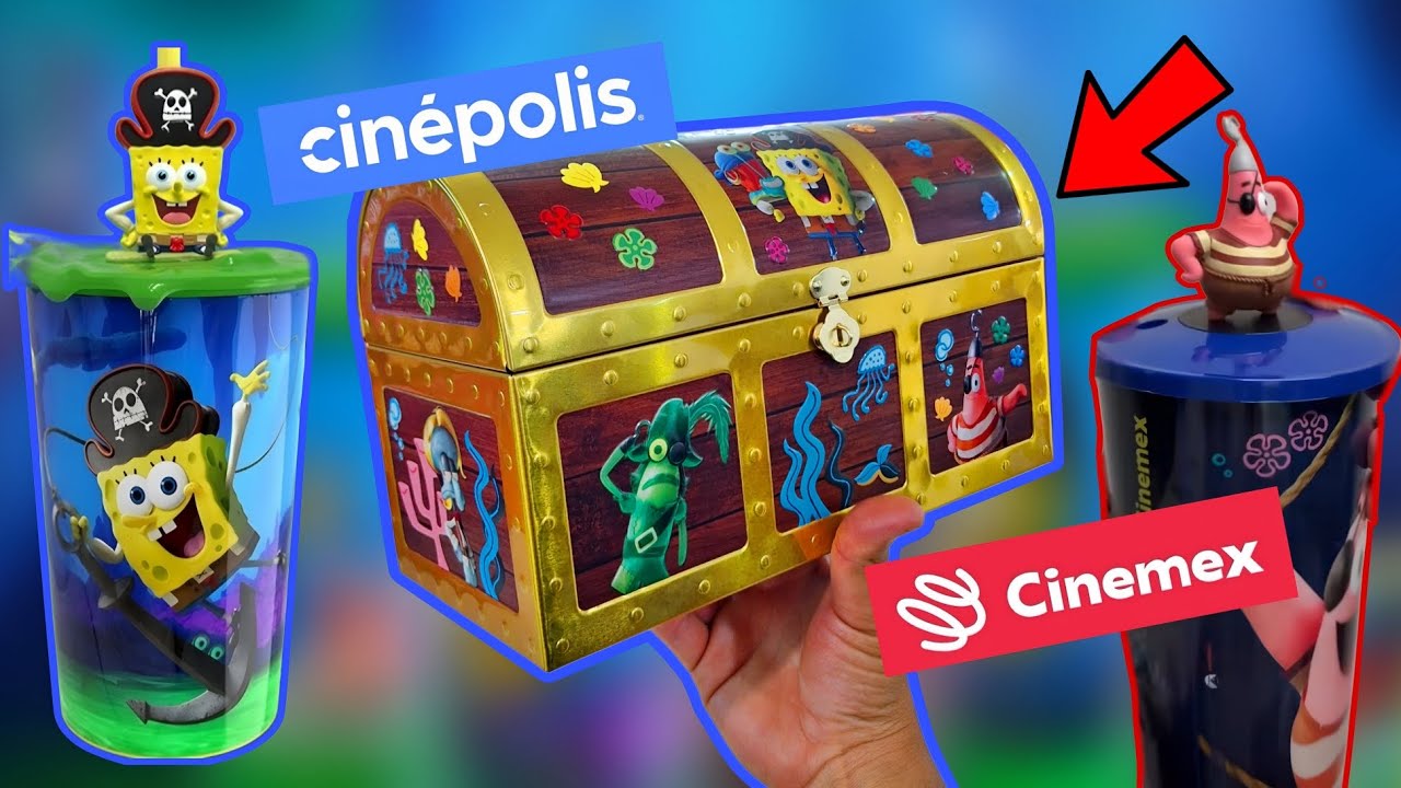 Todo sobre los vasos y PALOMERAS BOB ESPONJA de Cinepolis,  Cinemex y Cinedot!!