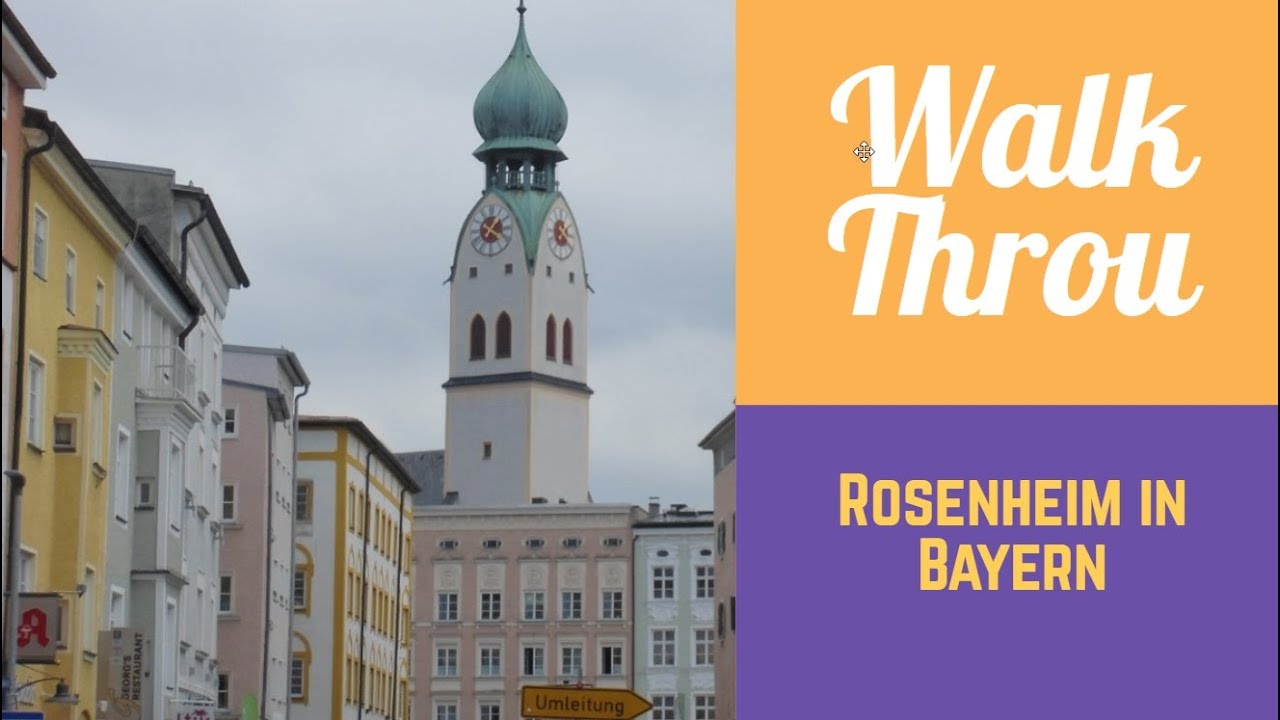 Walking Through: Rosenheim in Bayern in GERMANY
