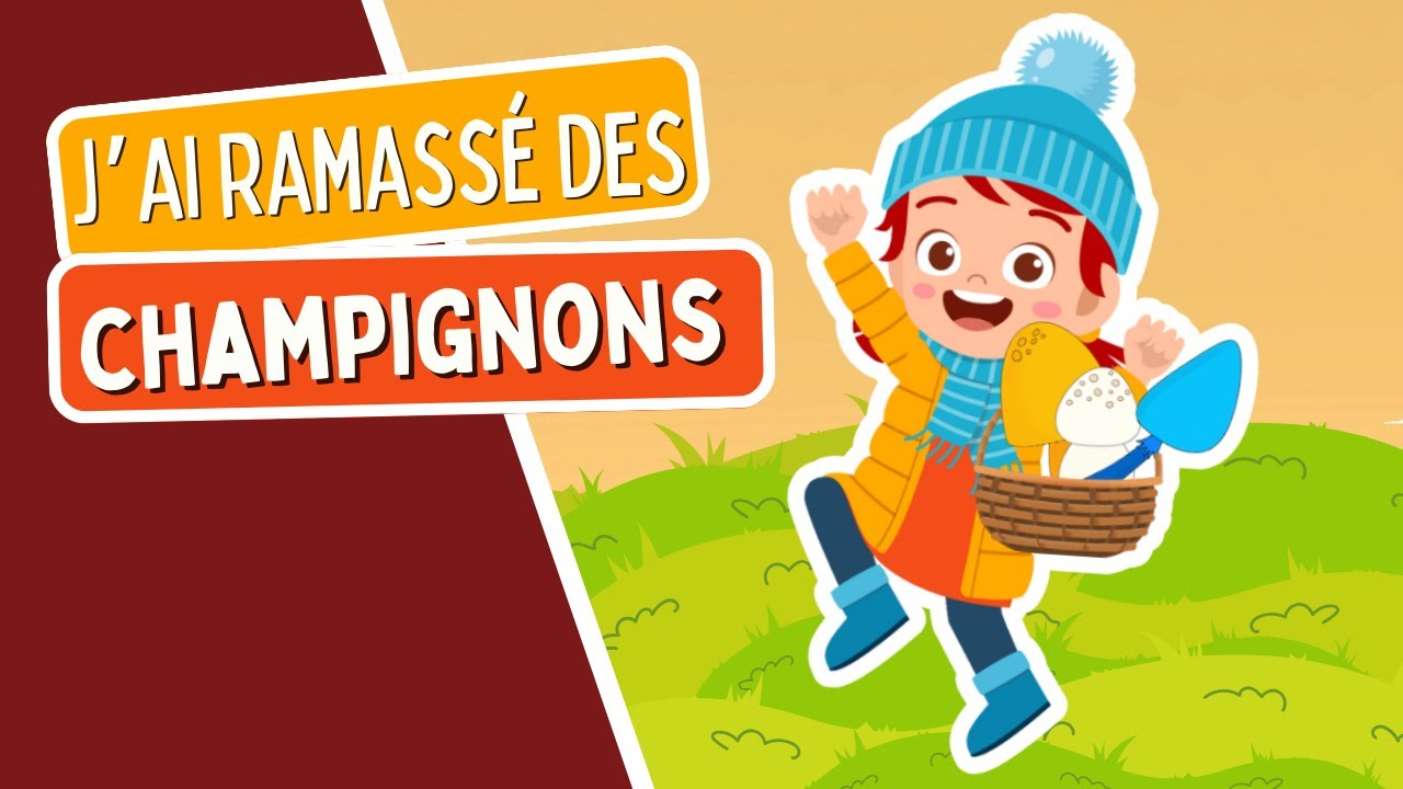 J'ai ramassé des champignons 🍄🍂🍁 avec les paroles | Comptines et chansons par  Les Mômeries