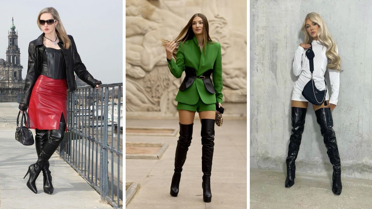 Smooth the most famous attractive leather comfortable latex thigh highheels Boots collection 
