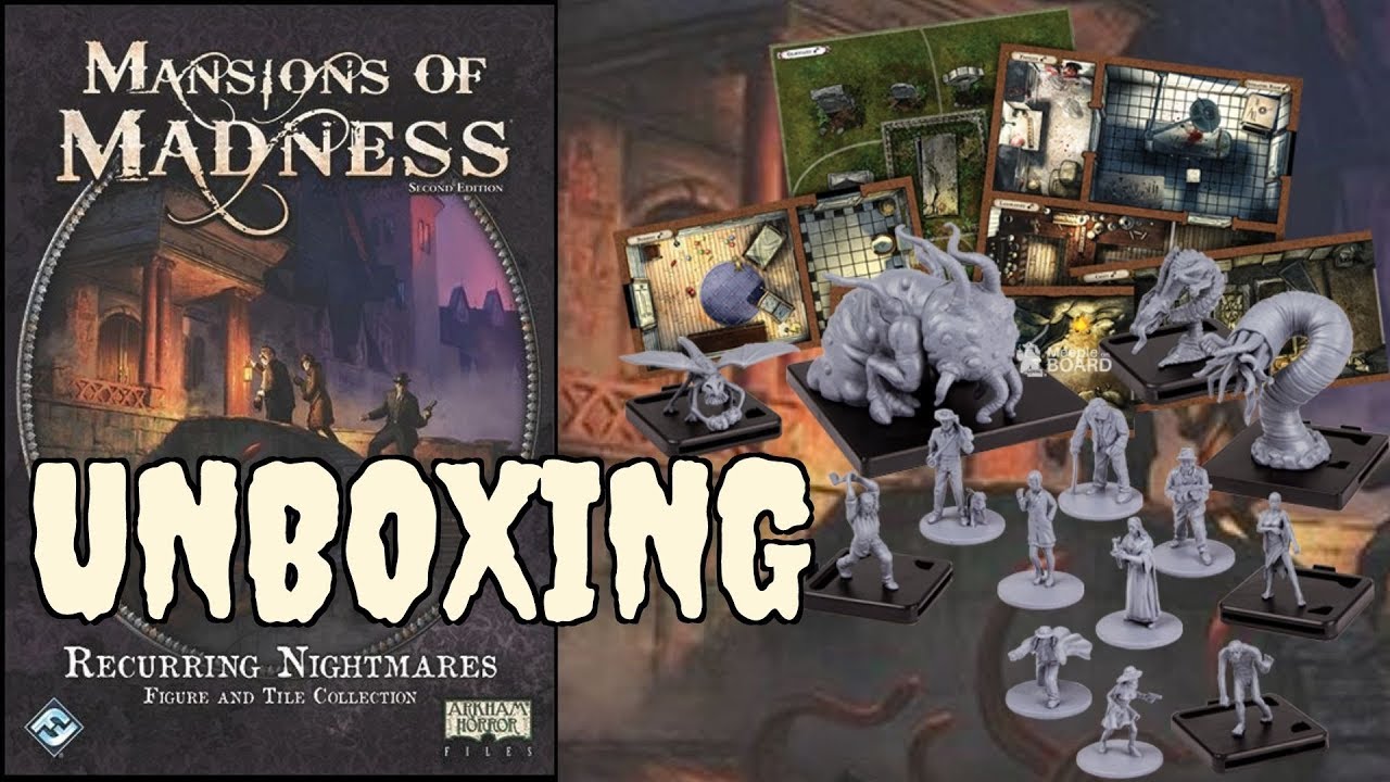 Mansions of Madness Figure and Tile Collections - Recurring Nightmares Unboxing