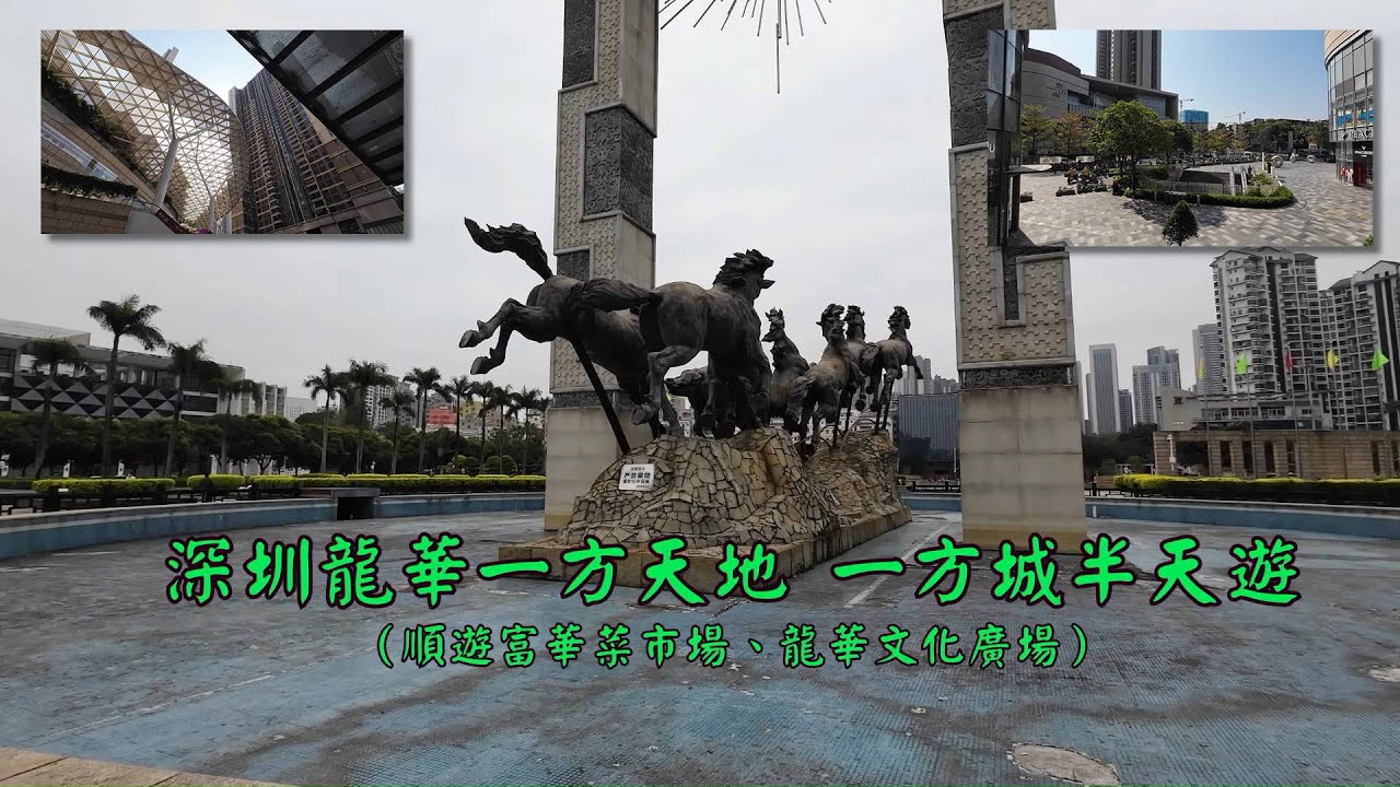 深圳龍華半天遊 疫情後初到深圳，參觀龍華一方天地一方城和龍華文化廣場、龍華藝術文化中心。落馬洲皇崗進，蓮塘香園圍出，全程地鐵。