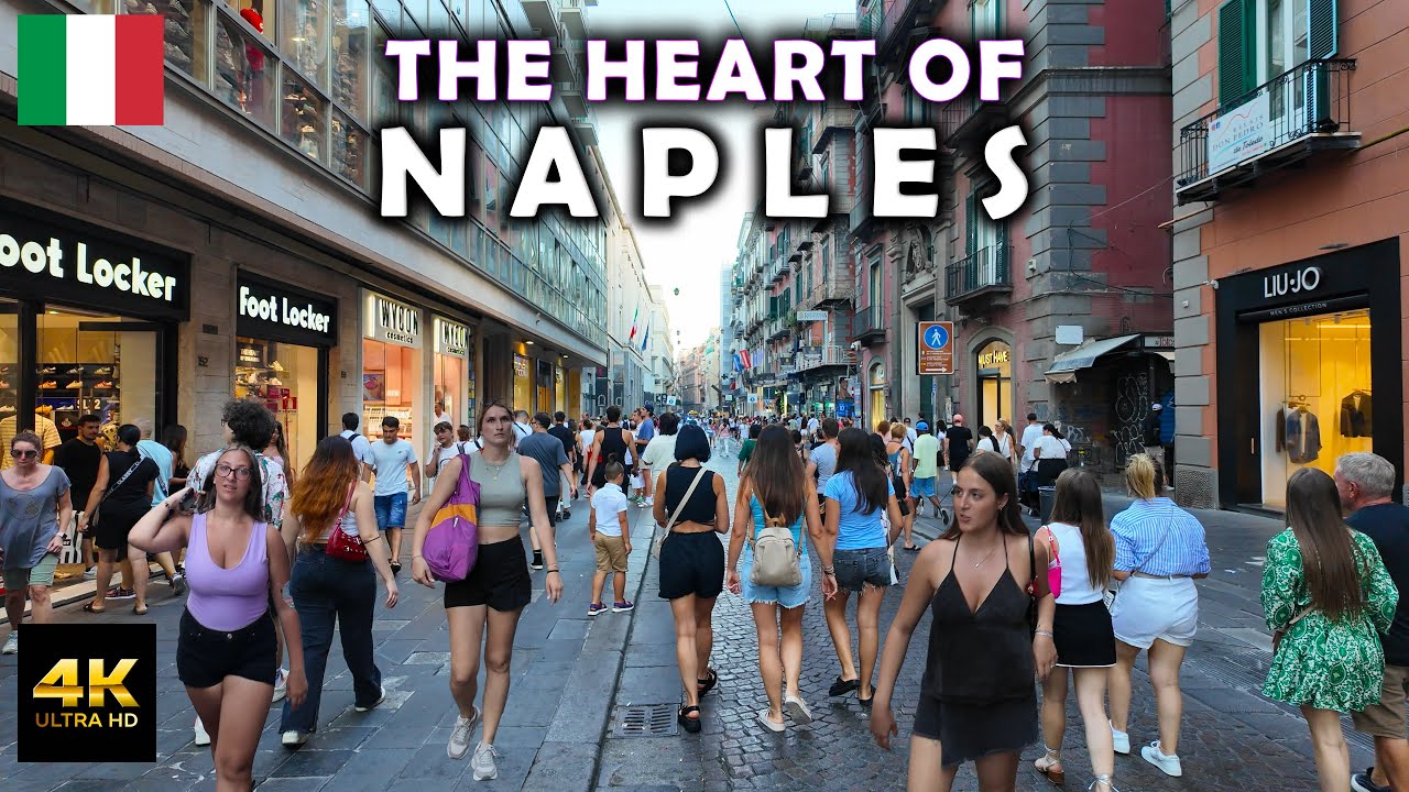 Naples City Centre in Italy 🇮🇹 4K Walking Tour