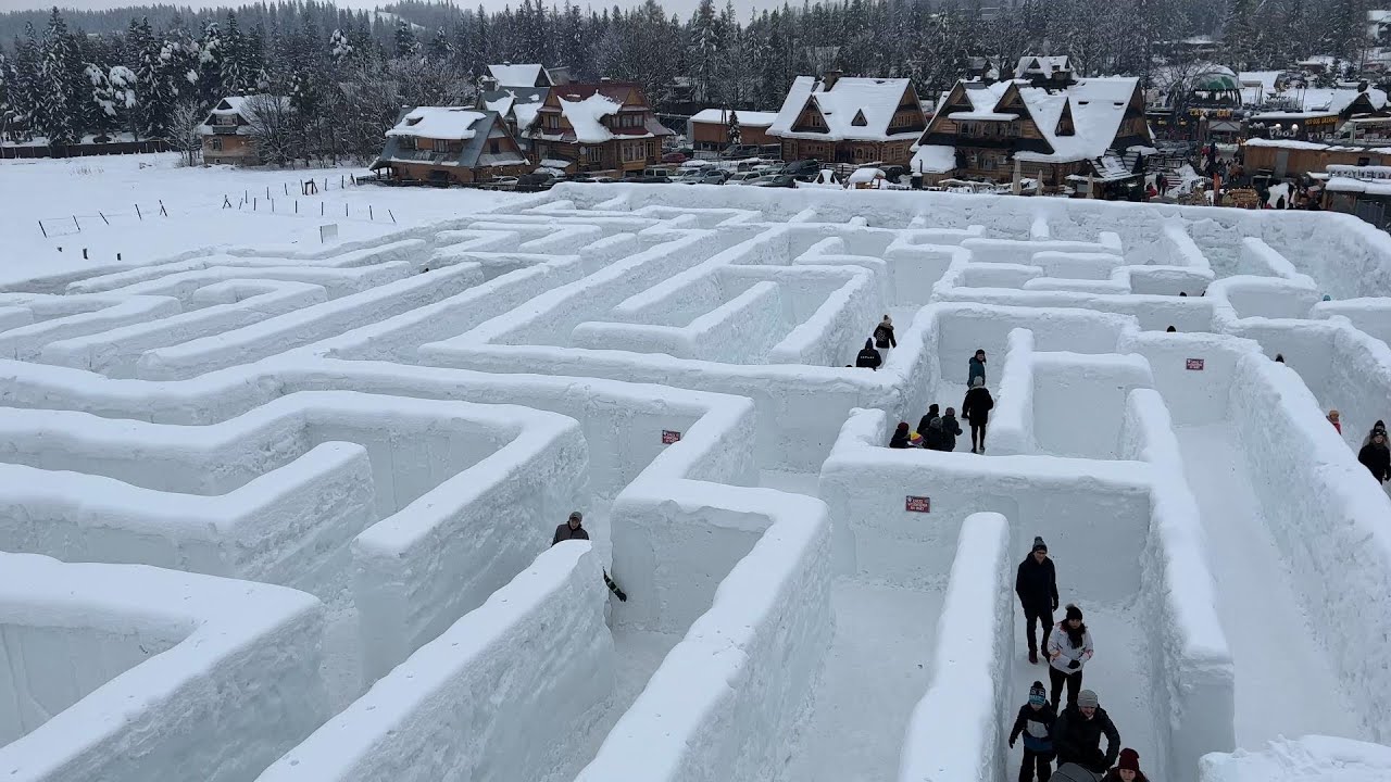 Snowlandia Zakopané 2023,Najwiekszy Sniezny Labirynt Na Swiece, Poľsko