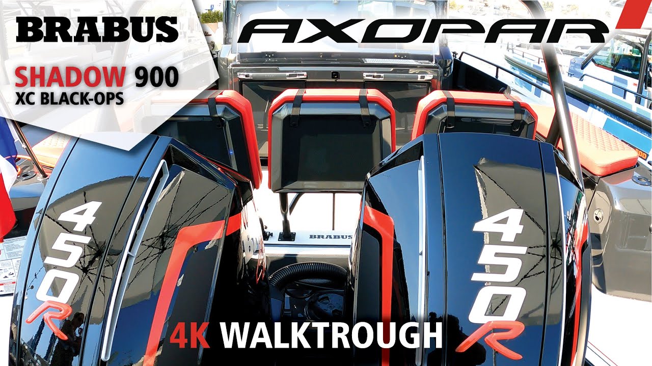 BRABUS SHADOW 900 XC CROSS CABIN BLACK OPS | LUXURY SPEED BOAT | AXOPAR | WALKTROUGH 4K AT CANNES