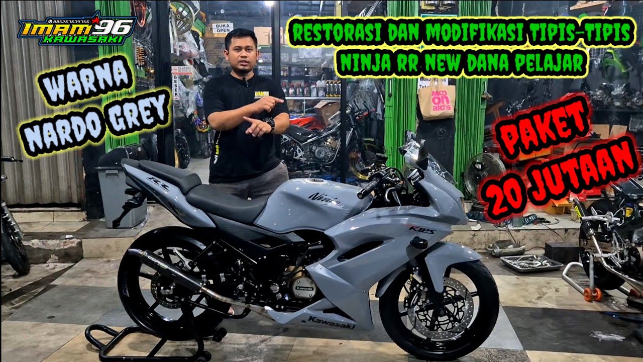 Finish Restorasi Dan Modifikasi Tipis-Tipis Ninja RR New Warna Nardo Grey Paket 20 jutaan
