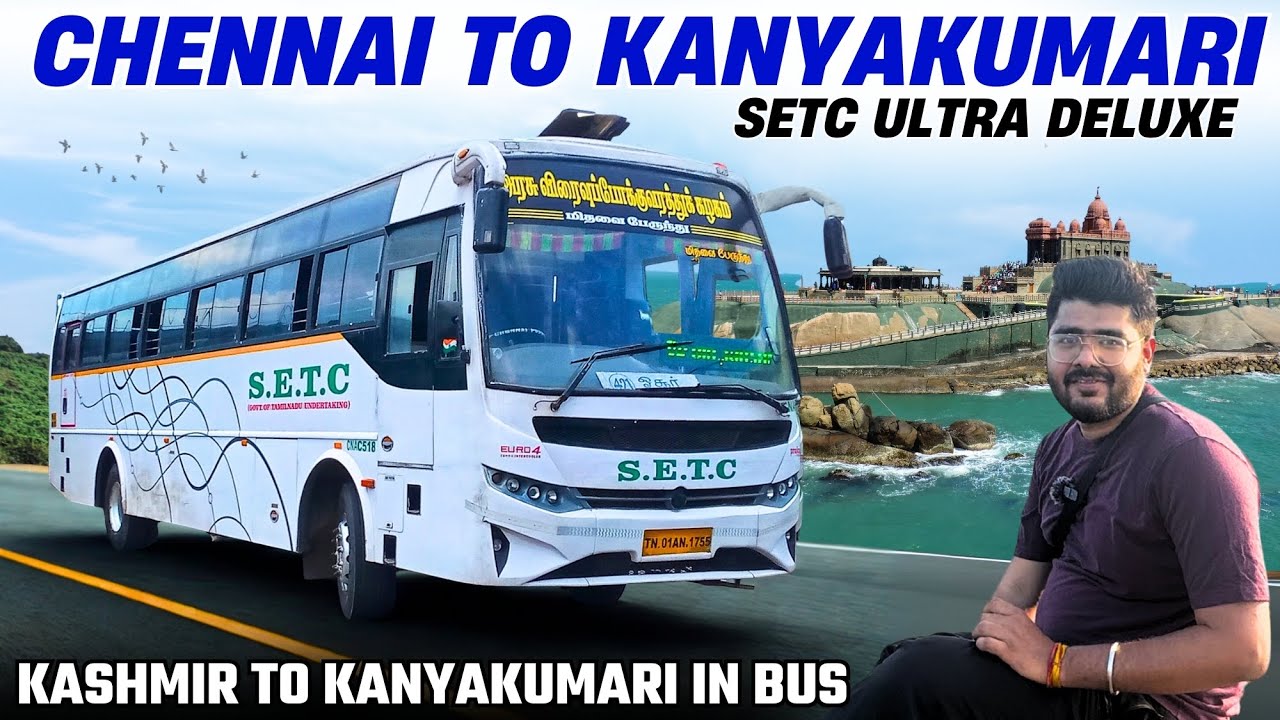 Finally Kanyakumari 🙌 I Kashmir to Kanyakumari in Bus I Chennai to Kanyakumari in SETC I #k2k #setc 