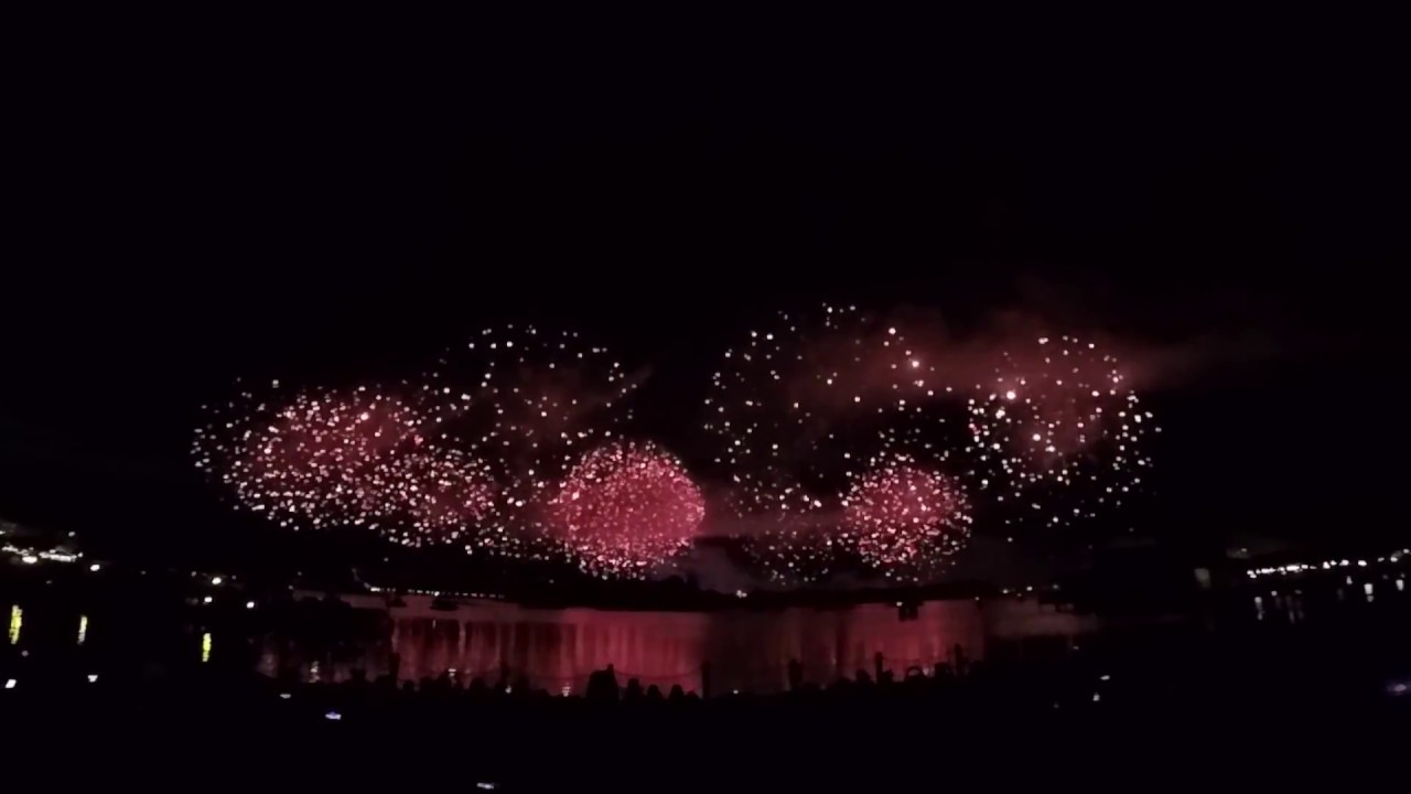 Celebrate America Fireworks at the Magic Kingdom from Polynesian Resort Beach - July 3rd, 2017