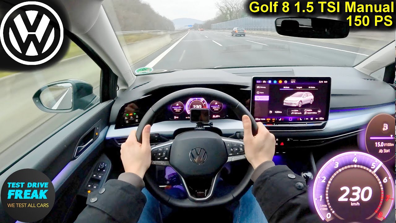 2025 VW Golf 8 Variant 1.5 TSI Manual (150 PS) TOPSPEED POV 🚗 Autobahn Drive | No Speed Limit