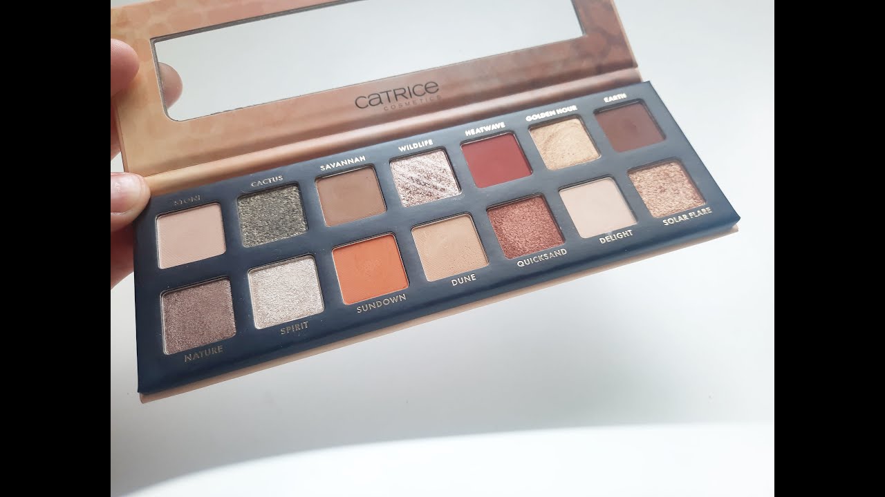 Swatches of Catrice Safari Fever Slim eyeshadow palette #palette #eyeshadow #catricecosmetics