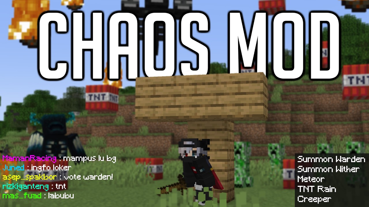 Namatin Minecraft tapi DIGANGGUIN 1,000 VIEWERS (CHAOS Mod)