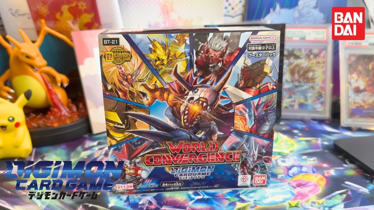 NEW!!! BT-21: Booster World Convergence Digimon Card Game Japanese version