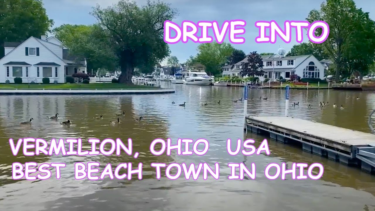 No Talking Drive into Vermilion, Ohio USA - Best Beach Town In Ohio