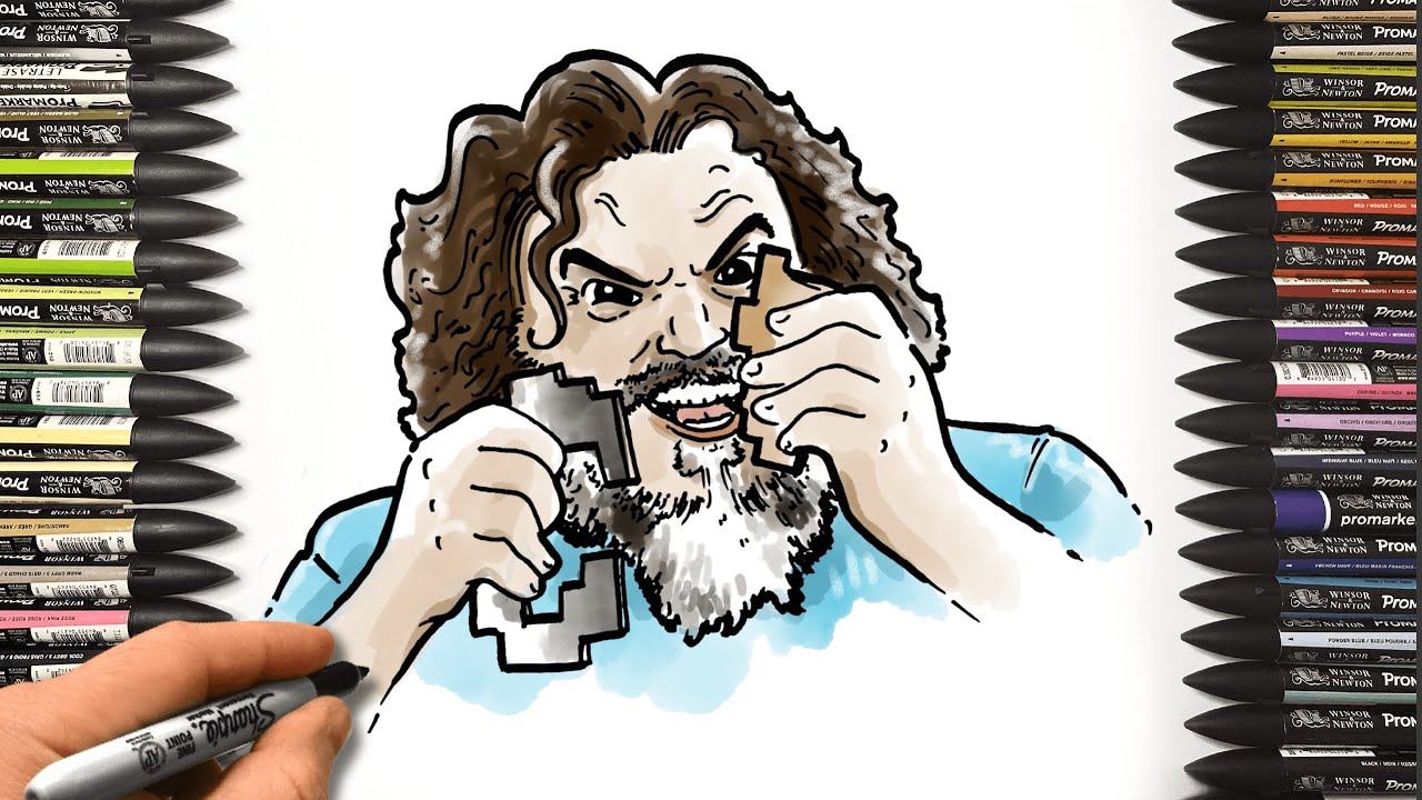 Draw Steve from Minecraft Movie | Flint and Steel
