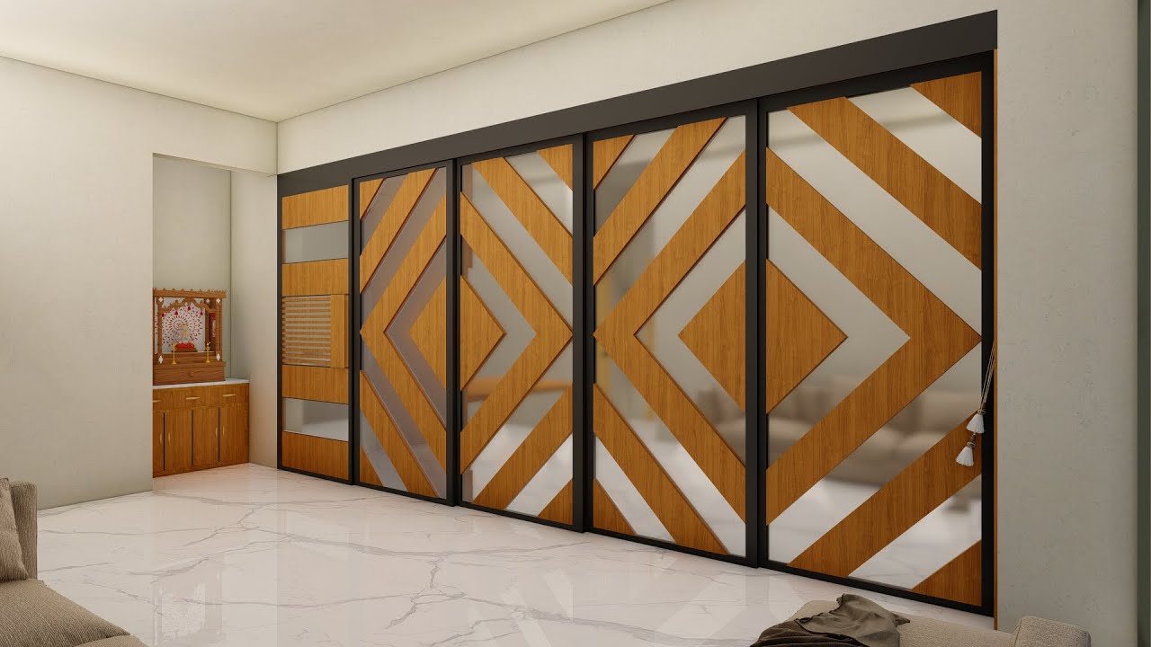 Partition design || Wood & glass partition for house || Sliding partition || Lumion video|| CEPT SWS
