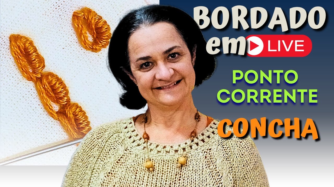 Descubra o segredo do Ponto Corrente Concha perfeito no bordado a mão!